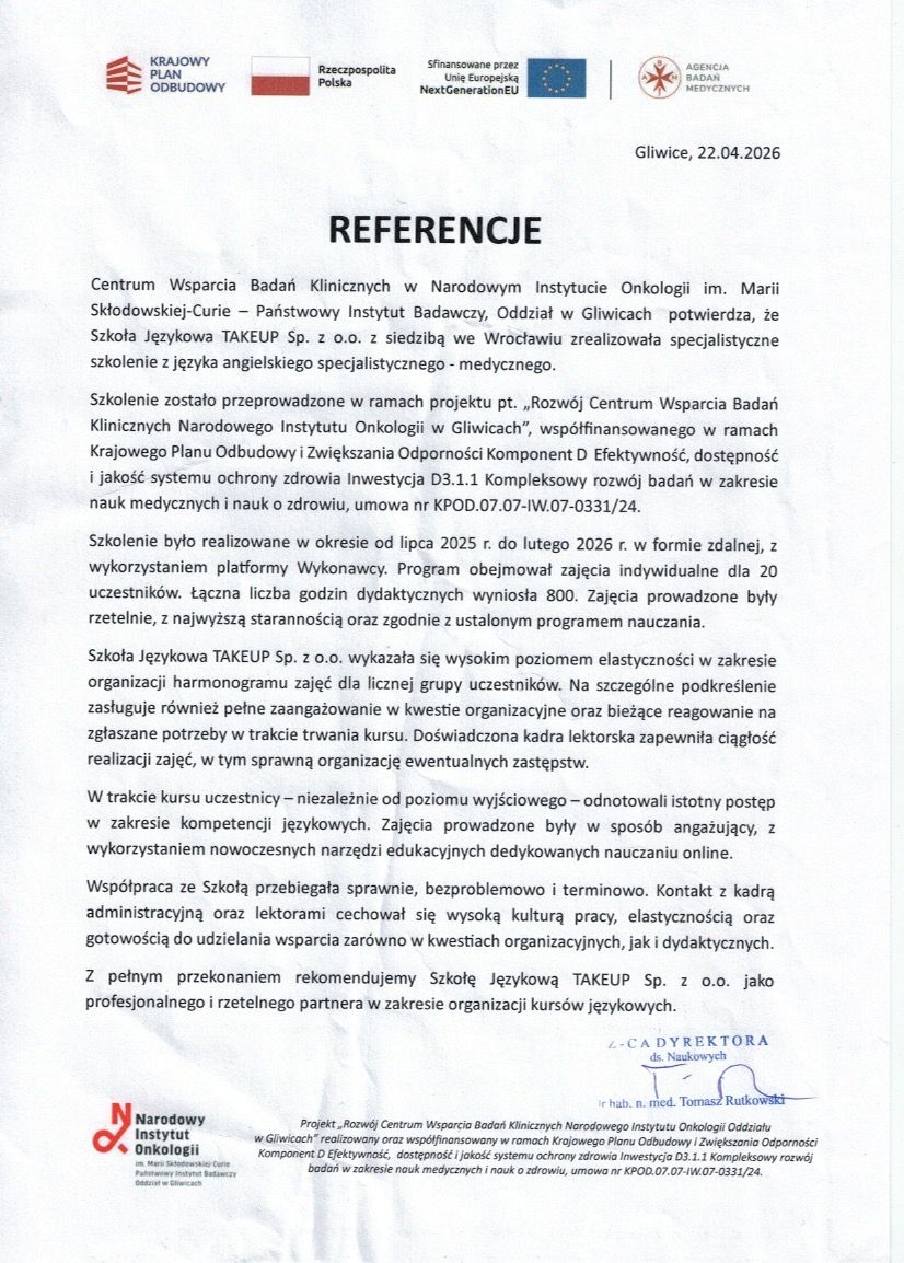 Referencje NIO Gliwice