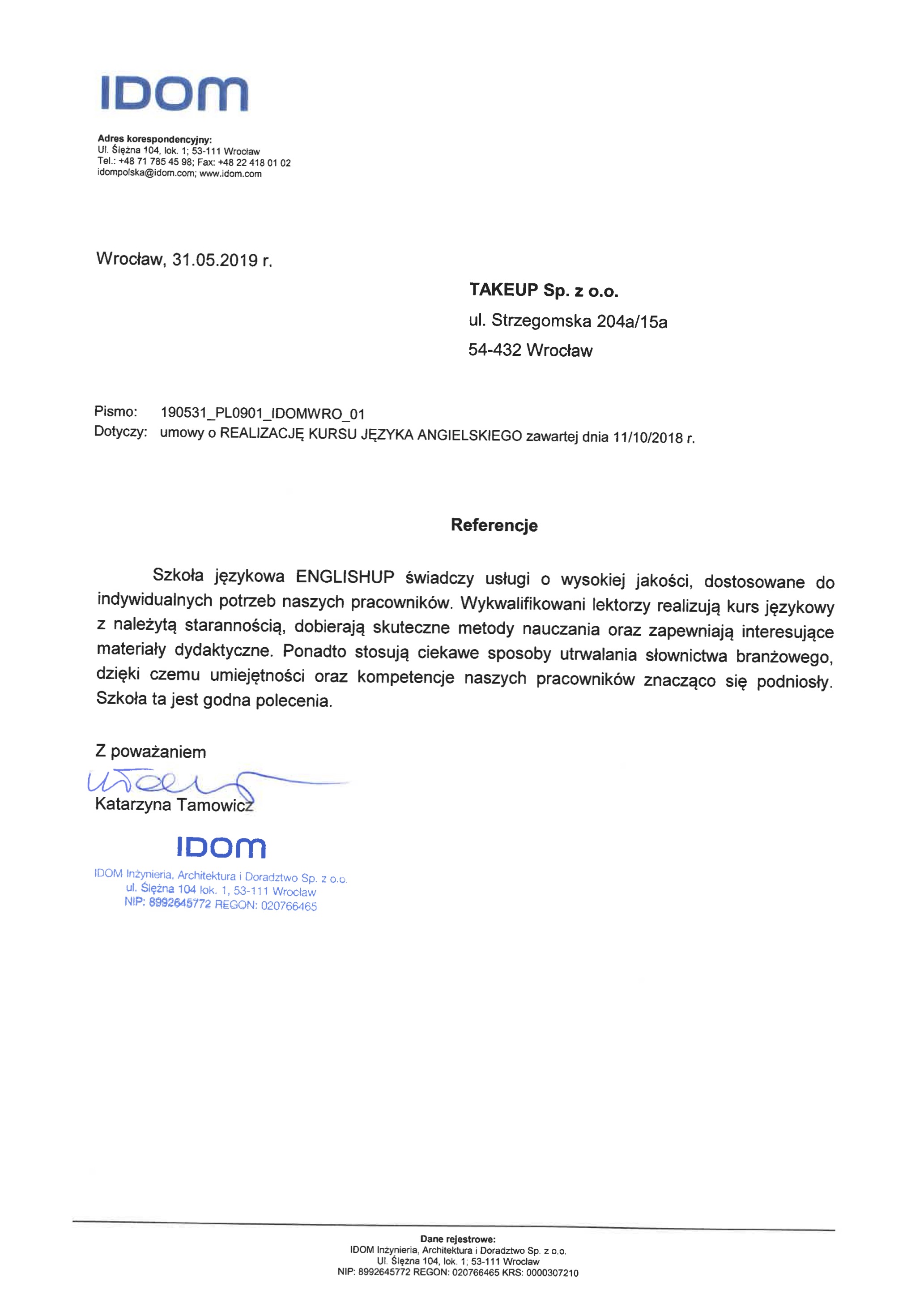 Referencje IDOM